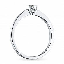 Valkokultainen sormus timanttikoru