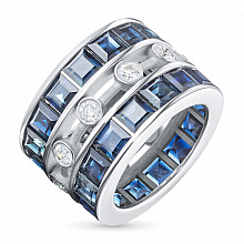 Valkokultainen sormus timanttikoru