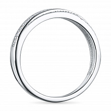 Valkokultainen sormus timanttikoru