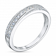 Valkokultainen sormus timanttikoru