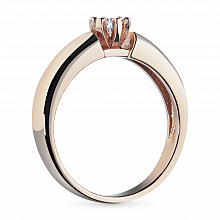 Punakultaiset sormus timanttikoru