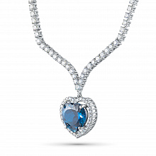 Kaulakoru timanttikoru ja topaasin kanssa