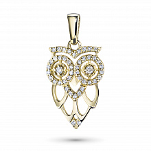 Keltakultainen riipus timanttikoru