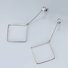 Hopeinen pysetit kasvatetut timantit