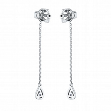 Valkokultainen pysetit timanttikoru