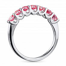 Valkokultainen sormus kasvatetut timantit