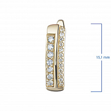 Keltakultainen korvakoru timanttikoru