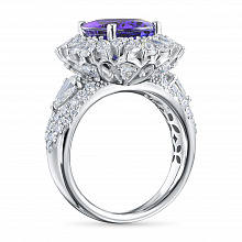 Sormus timanttikoru ja tansaniitilla