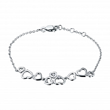 Valkokultainen rannekoru timanttikoru