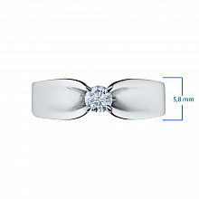 Valkokultainen sormus timanttikoru