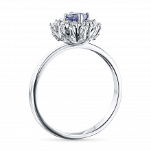 Sormus timanttikoru ja tansaniitilla