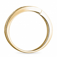 Keltakultainen sormus timanttikoru