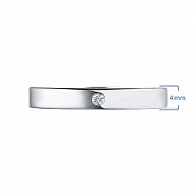 Valkokultainen sormus timanttikoru