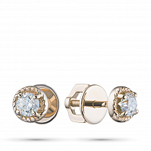 Keltakultainen pysetit timanttikoru