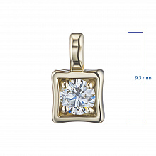 Keltakultainen riipus timanttikoru