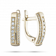 Keltakultainen korvakoru timanttikoru