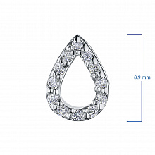 Valkokultainen riipus timanttikoru