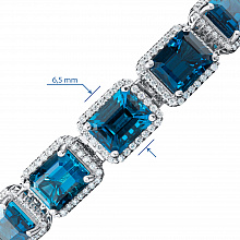 Rannekoru timanttikoru ja topaasin kanssa