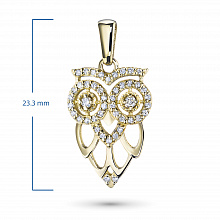 Keltakultainen riipus timanttikoru