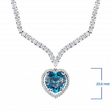 Kaulakoru timanttikoru ja topaasin kanssa