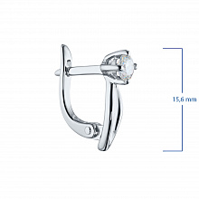 Valkokultainen korvakoru timanttikoru