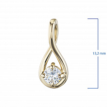 Keltakultainen riipus timanttikoru