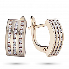 Punakultaiset korvakoru timanttikoru