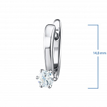 Valkokultainen korvakoru timanttikoru