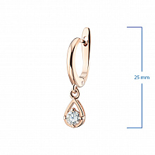 Punakultaiset korvakoru timanttikoru