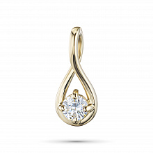 Keltakultainen riipus timanttikoru