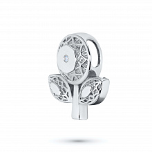 Valkokultainen riipus timanttikoru