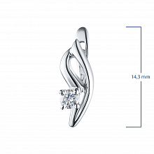 Valkokultainen korvakoru timanttikoru