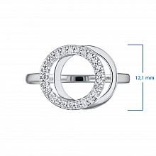 Valkokultainen sormus timanttikoru