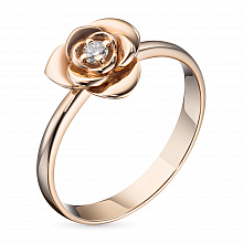 Punakultaiset sormus timanttikoru