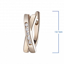 Punakultaiset korvakoru timanttikoru