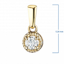 Keltakultainen riipus timanttikoru