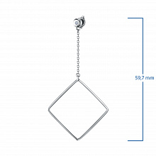 Hopeinen pysetit kasvatetut timantit