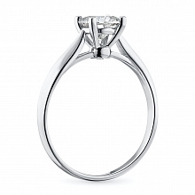 Valkokultainen sormus timanttikoru