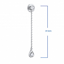 Valkokultainen pysetit timanttikoru